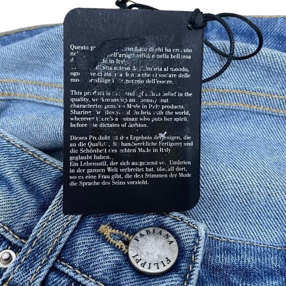 Fabiana Filippi Mid Rise Skinny Leg Jeans *MISSING SIZE TAG* Women's NWT FLAW - Picture 5 of 9